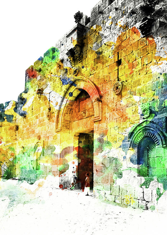 Zion Gate Painting by Munir Alawi