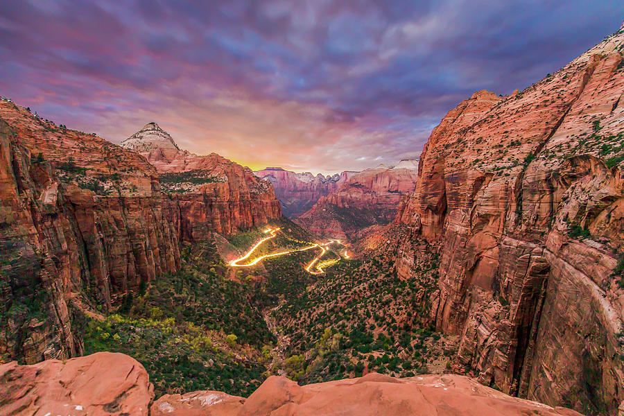 Zion National Park Photograph - Zion Canyon Sunset by Ryan McKee