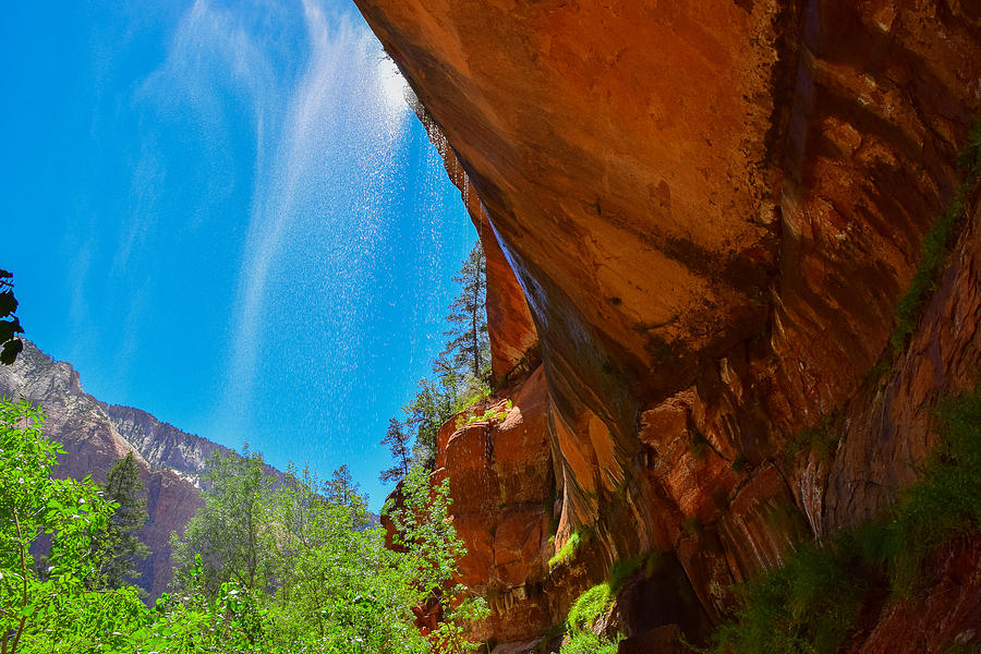 Zion - Under the Falls Photograph by Dany Lison