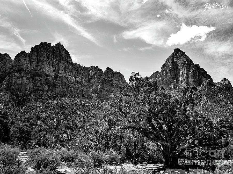 Zions Gate, Black and White Photograph by Adam Morsa