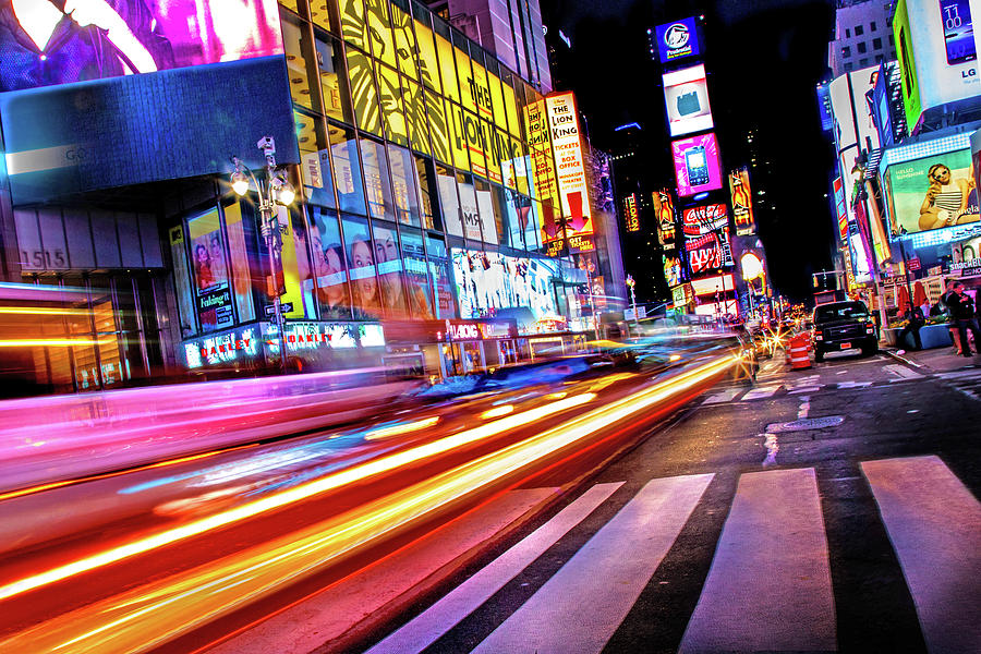 Times Square Photograph - Zip by Az Jackson