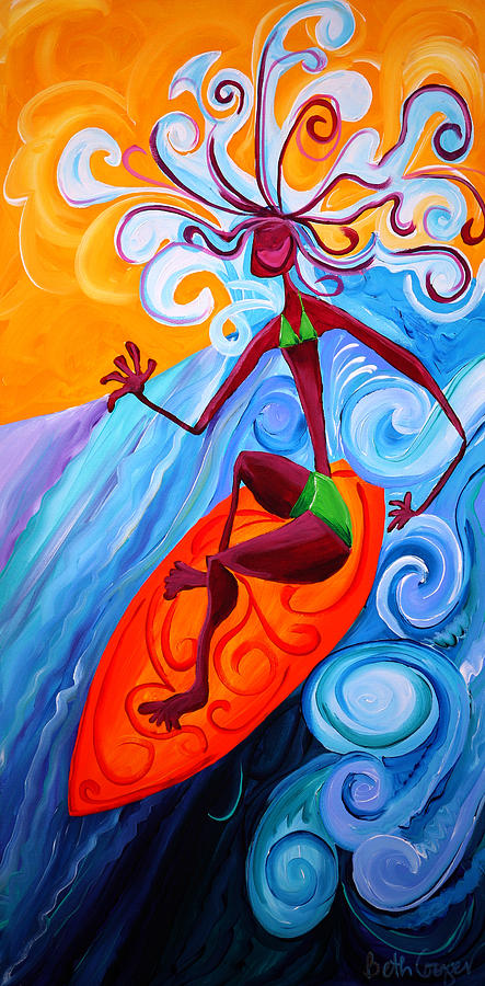 Surf Painting - Zipadedoo by Beth Cooper