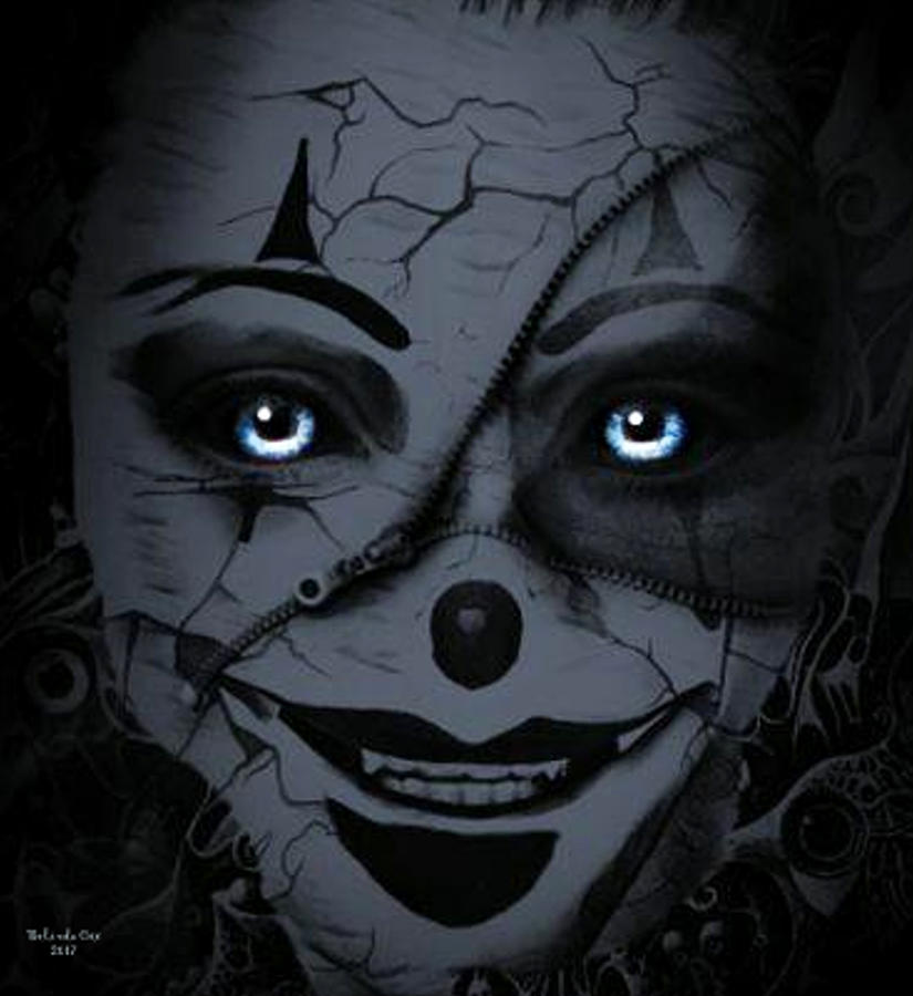 Zipper Face Clown Digital Art by Artful Oasis