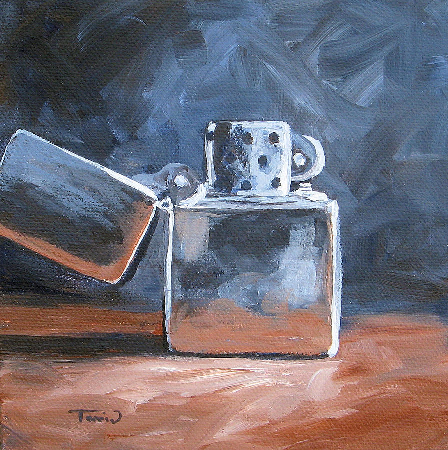 Zippo Lighter Painting by Torrie Smiley