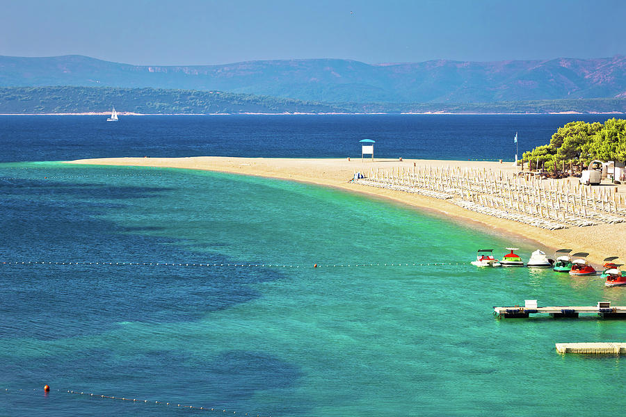 Zlatni Rat famous turquoise beach view Photograph by Brch Photography