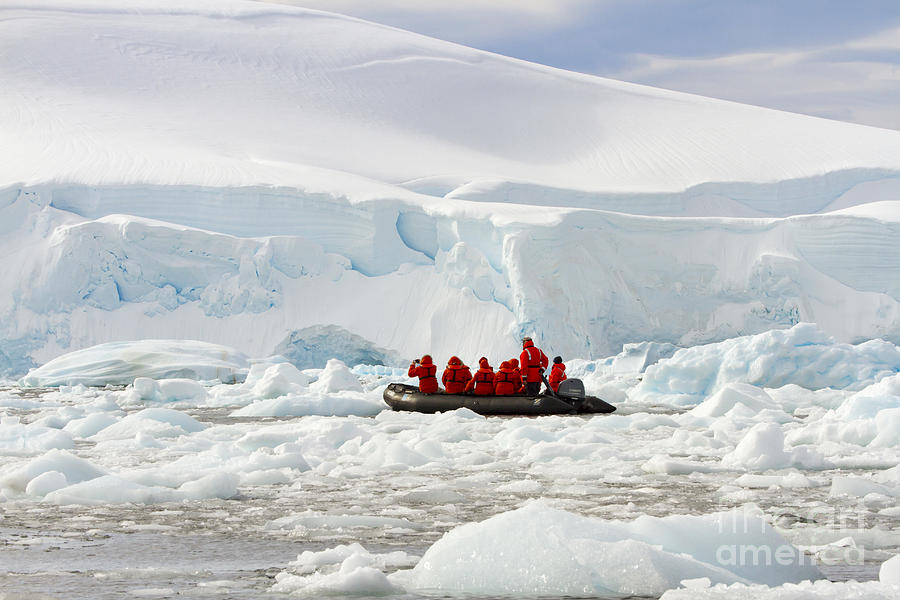 Zodia cruisers in Antarctica  Photograph by Karen Foley