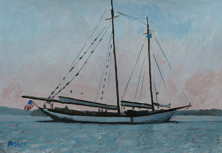 Zodiac at Anchor Painting by Robert Bissett