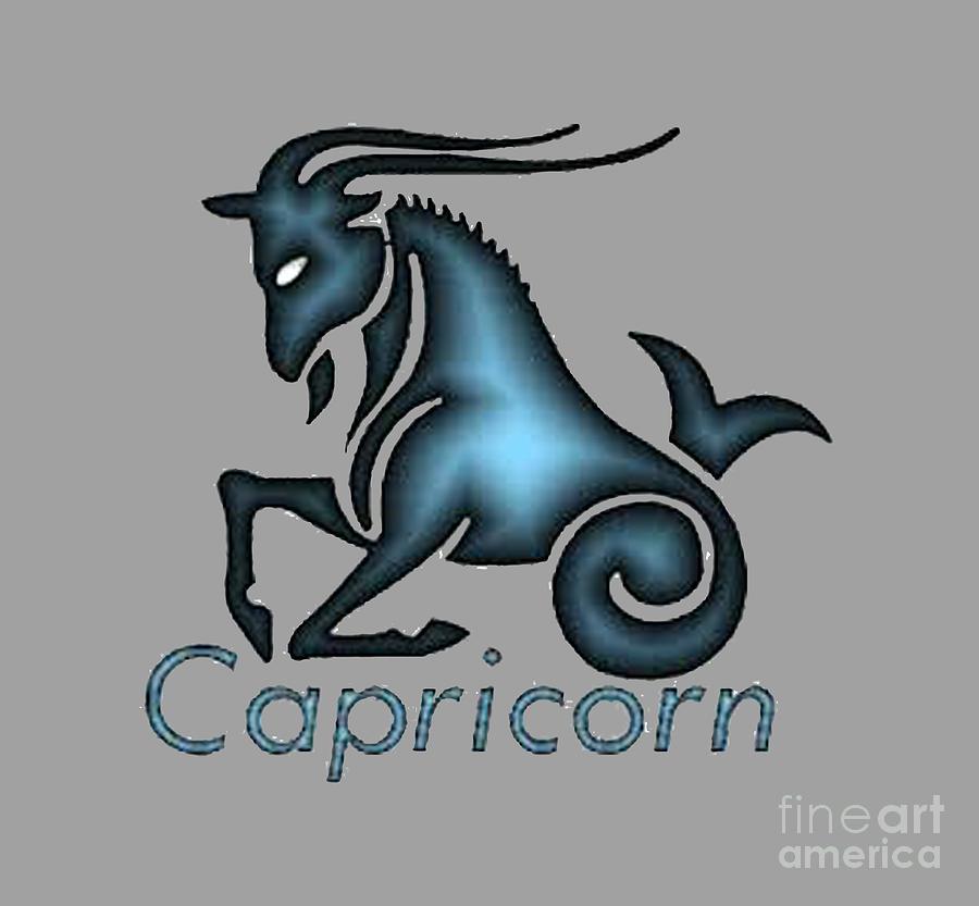 Zodiac Capricorn T-shirt Painting by Herb Strobino