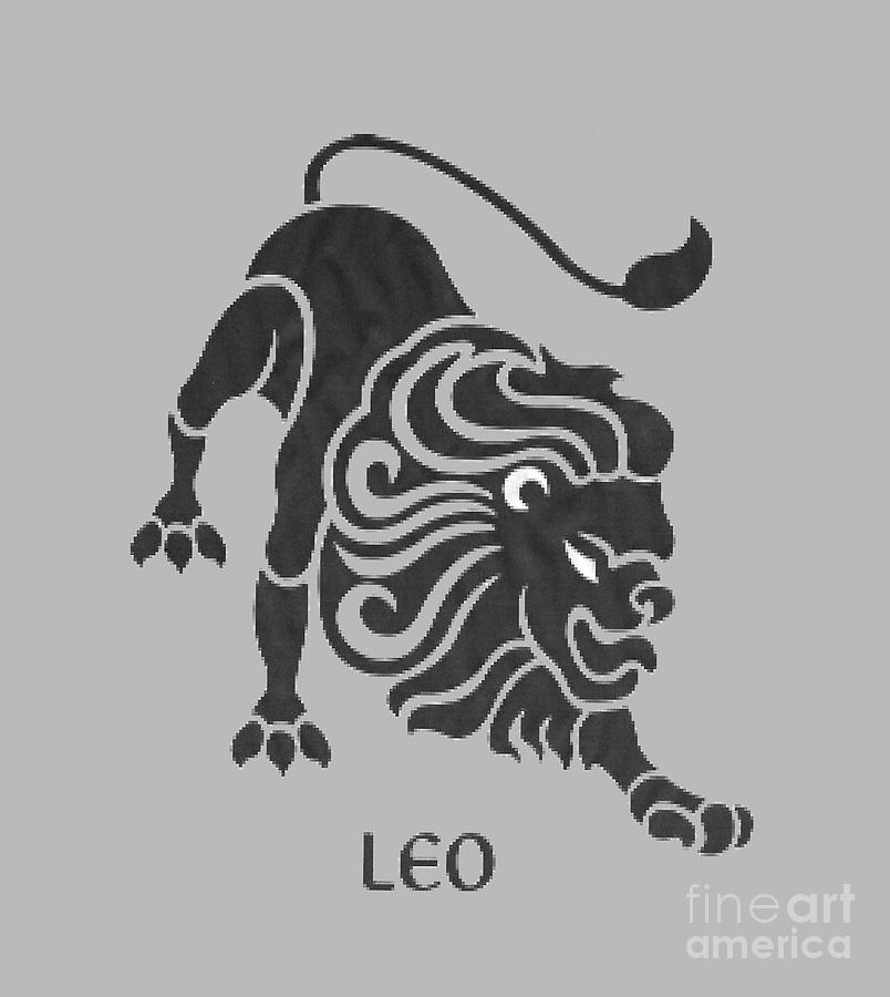Zodiac Leo T-shirt Painting by Herb Strobino