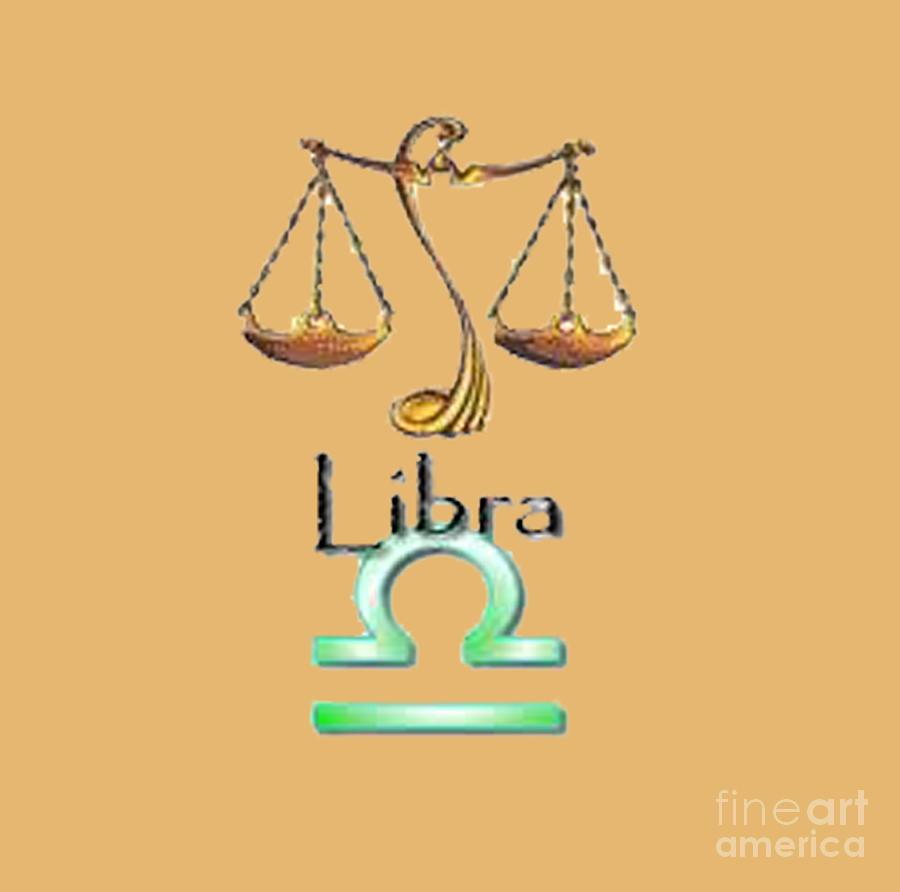 Zodiac Libra T-shirt Painting by Herb Strobino