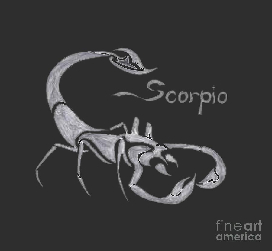 Zodiac Scorpio T-shirt Painting by Herb Strobino