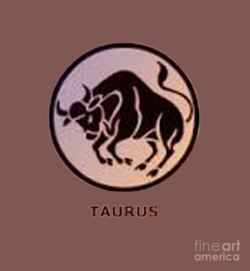 Zodiac Taurus T-shirt Painting by Herb Strobino