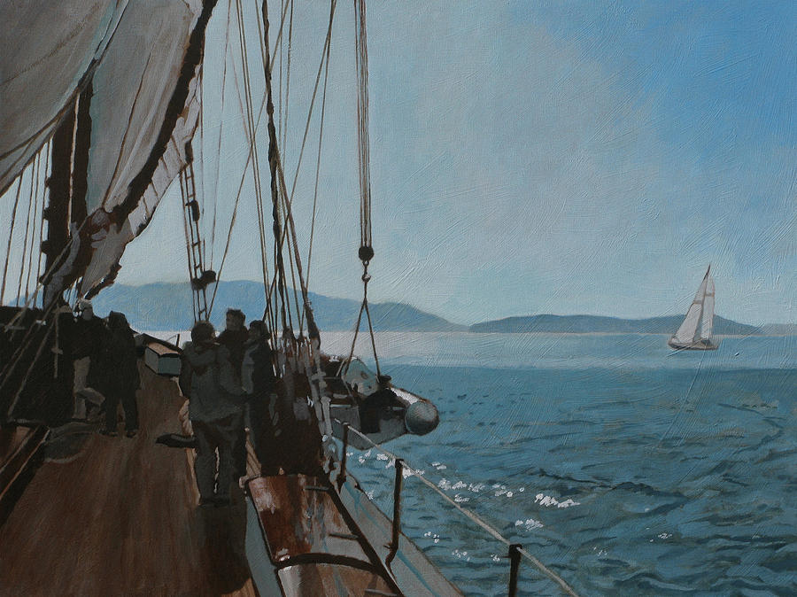 Boat Painting - Zodiac Under Sail by Robert Bissett