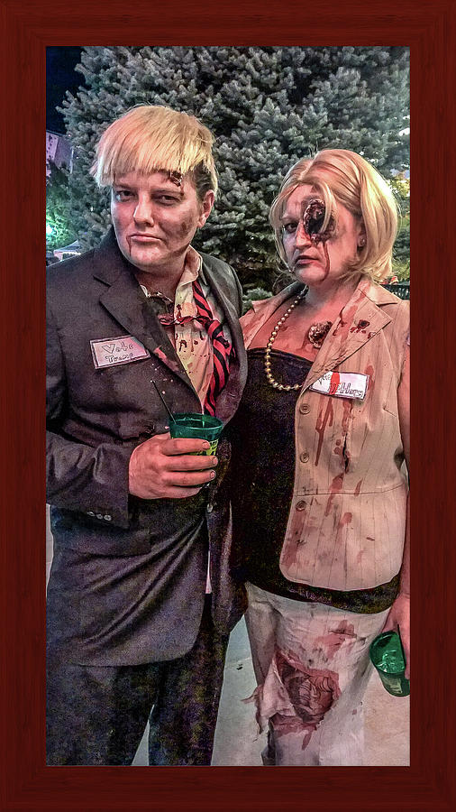 Donald Trump Photograph - Zombie Donald Trump And Hillary Clinton by Shirley Anderson