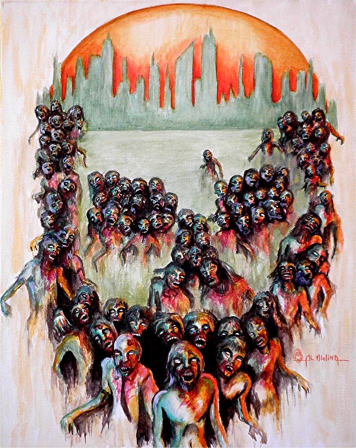 Zombie Apocalypse Painting by Al  Molina