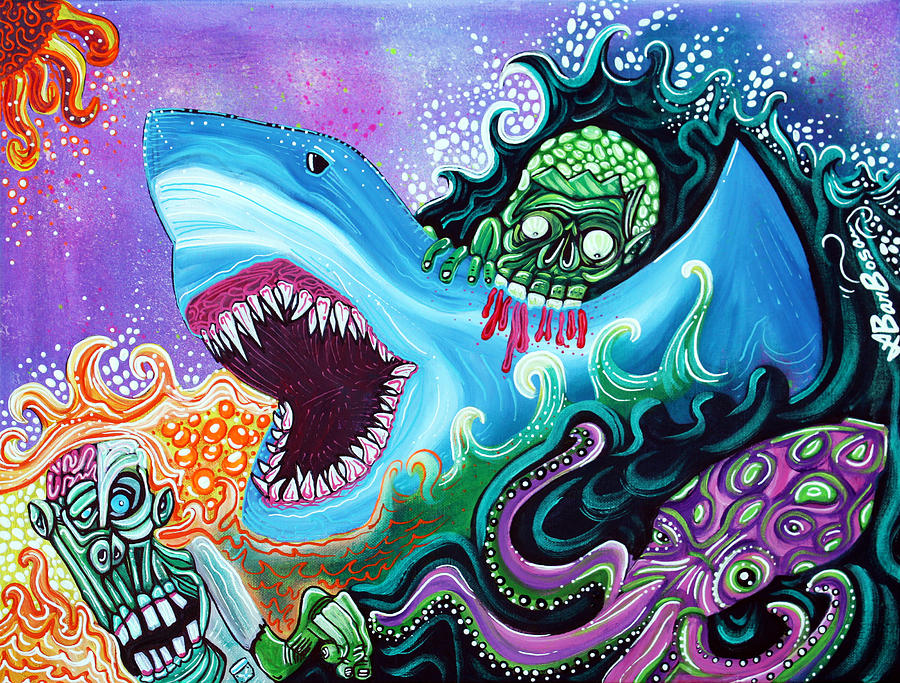Zombie Handfishin Painting by Laura Barbosa