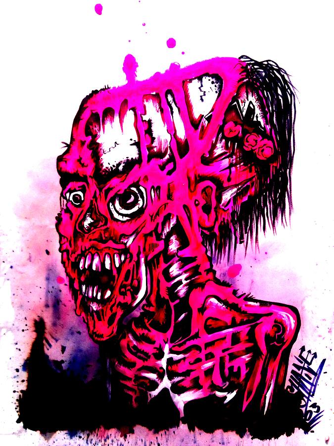 Zombie Painting by Sam Hane