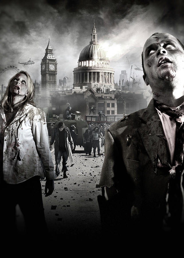Zombies Digital Art - Zombies by Joe Roberts Zombies Digital Art - Zombies by Joe Roberts