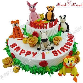 Jungle Theme Cake | Tier Safari Cake | Animal Themed Cake – Liliyum  Patisserie & Cafe