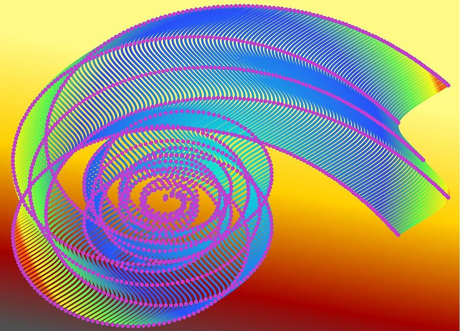 Spiral Embellished Digital Art by Richard Widows