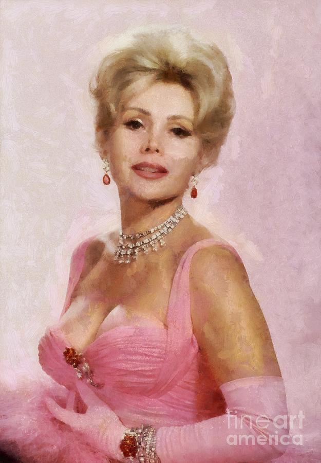 Zsa Zsa Gabor, Vintage Actress Painting by Esoterica Art Agency