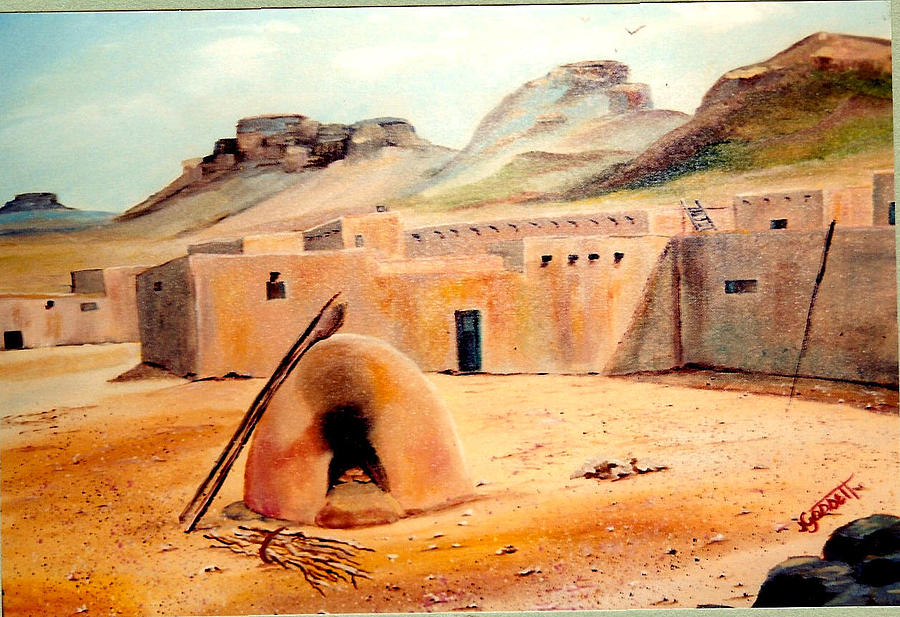 Mountain Painting - Zuni - Pueblo by Joan Gossett