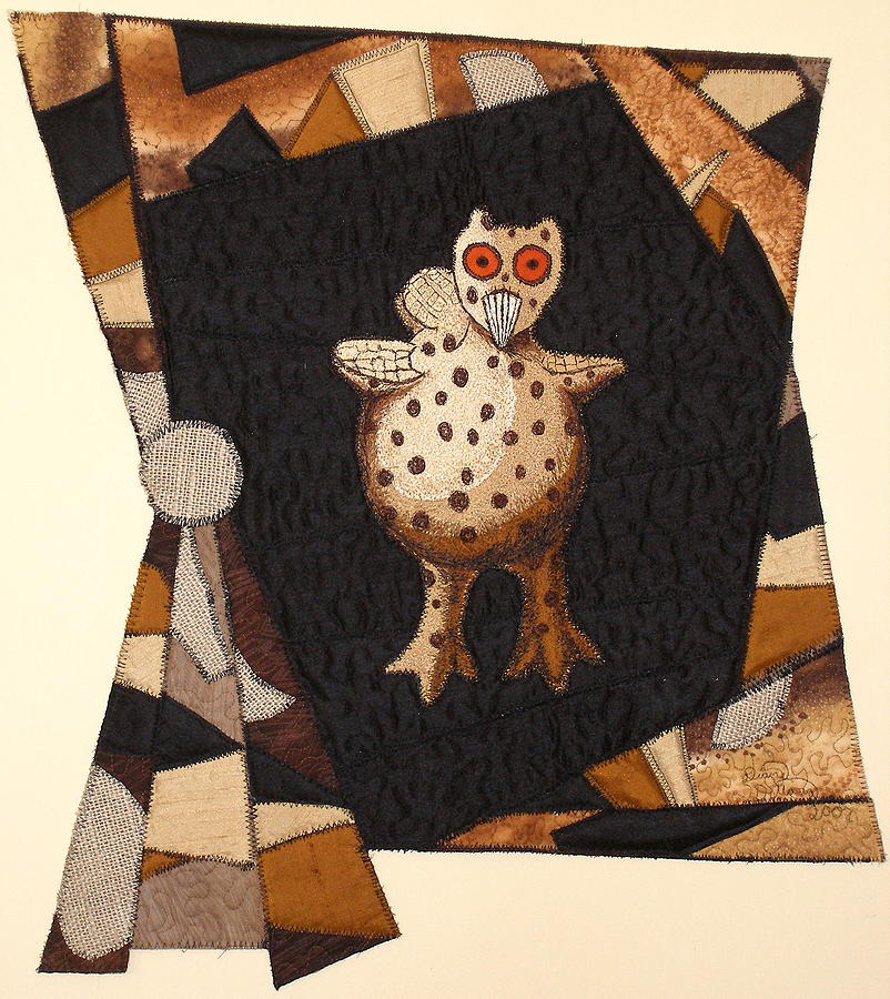 Zuni Owl Mixed Media by Diane DiMaria
