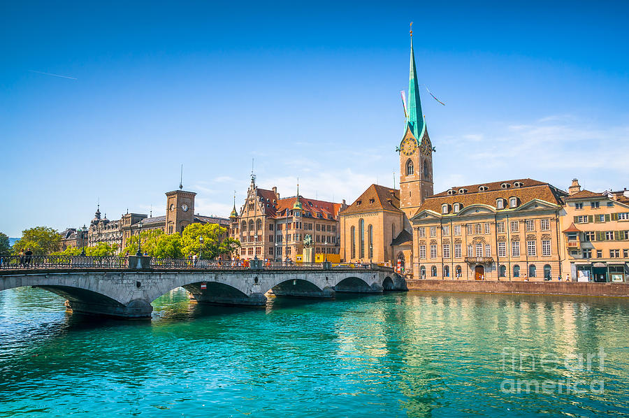 Zurich city center Photograph by JR Photography
