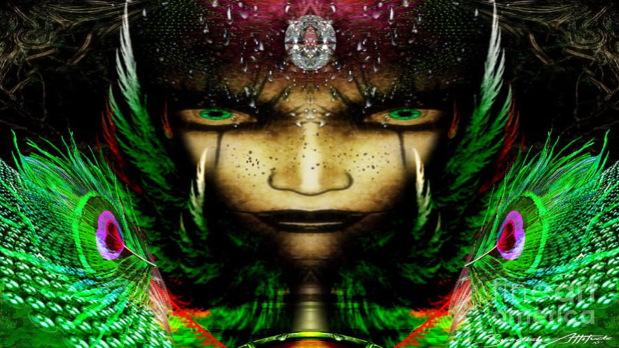 Magic Digital Art - Zyneste Nadale The Warrior Princess by SWADART COM - Swedish Attitude Design