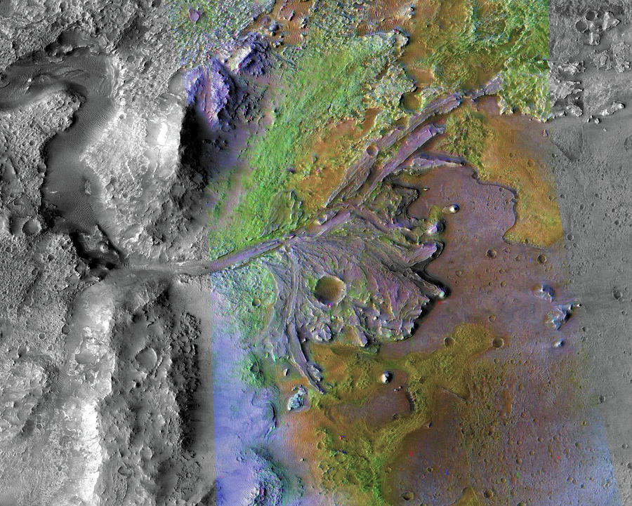  Jezero Crater Delta, Mars Photograph by Science Source