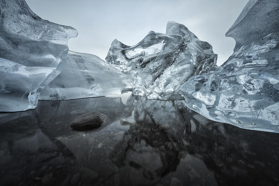 Winter Photograph -  On The Rocks by Raymond Hoffmann