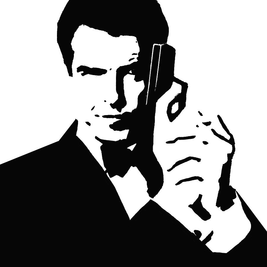 007 - Pierce Brosnan Drawing
