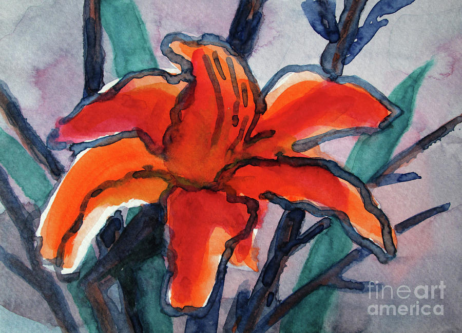 01 Lily Painting by Kathy Braud