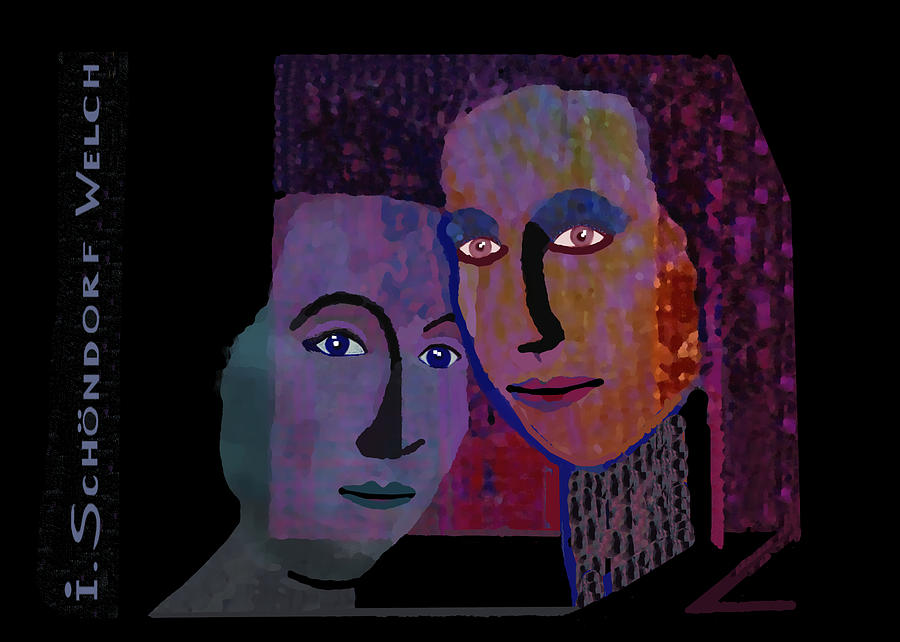  016 Couple V #016 Painting by Irmgard Schoendorf Welch