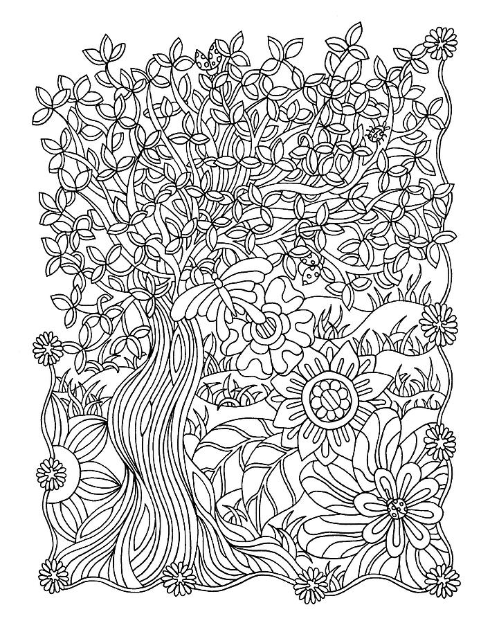 02 Tree Drawing by Kathy G. Ahrens - Fine Art America