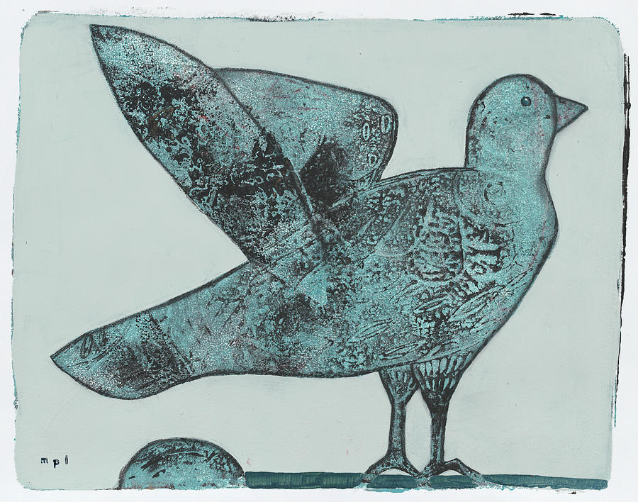 Pigeon Mixed Media - 0211 Stoned Pigeon 13 by Maria Pietri Lalor