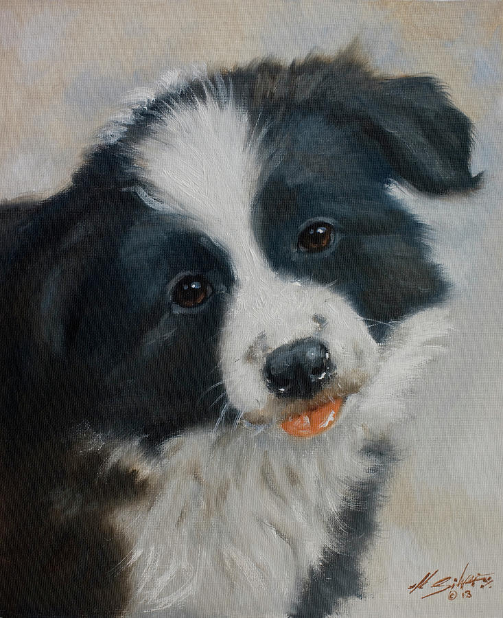 Dog Painting - 028 by John Silver