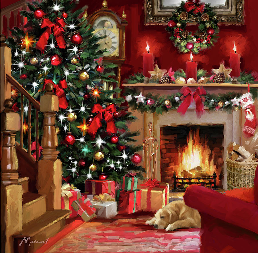 0542 Christmas Room Mixed Media by The Macneil Studio