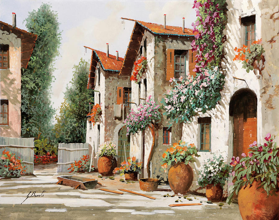 Summer Painting - 0728-piazza Verde by Guido Borelli