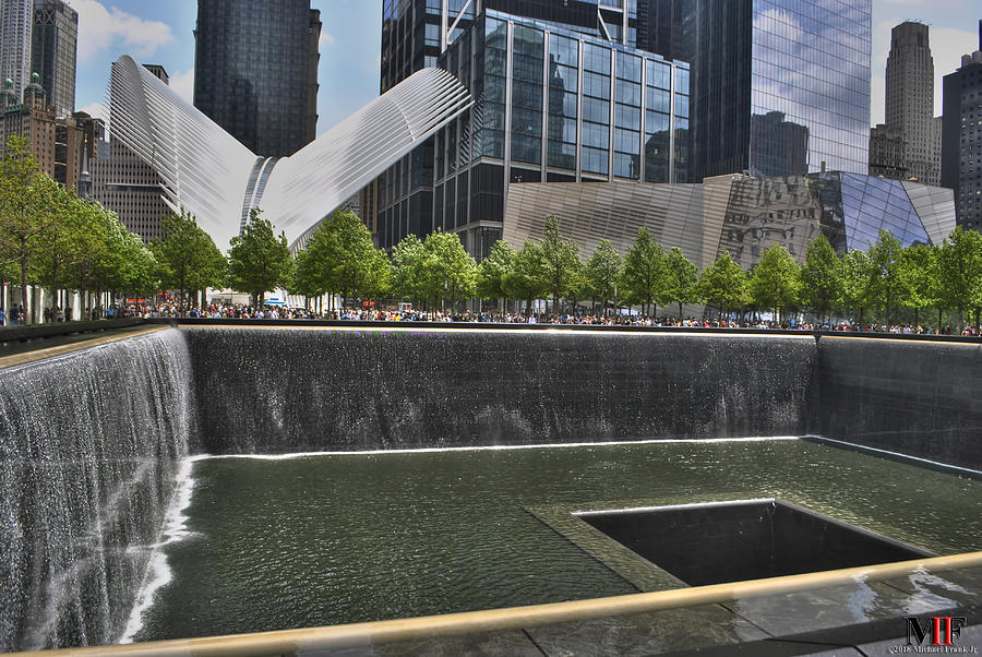 002 World Trade Center North Pool Photograph by Michael Frank Jr