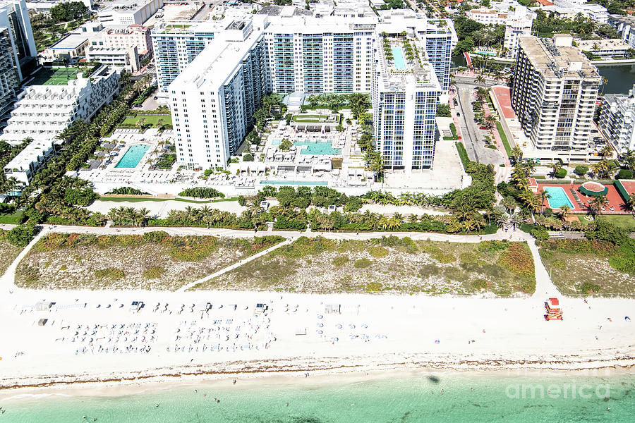 1 Hotel and Homes South Beach Miami Beach Aerial Photograph by David Oppenheimer