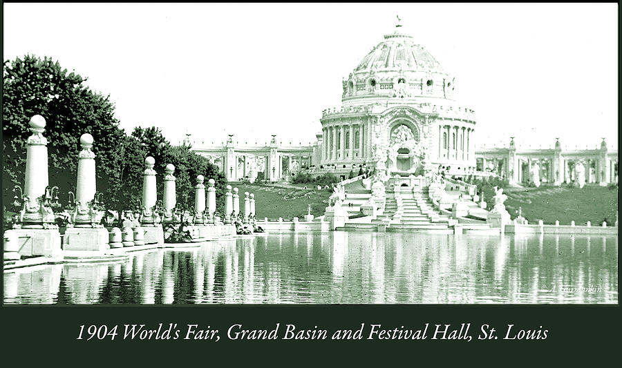 1904 Worlds Fair, Grand Basin and Festival Hall Photograph by A Macarthur Gurmankin