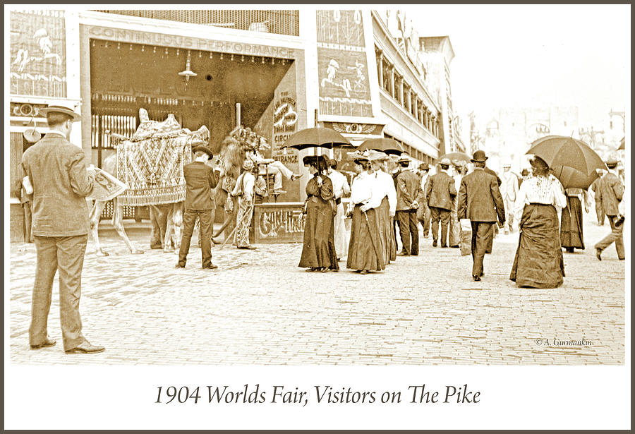 1904 Worlds Fair, Visitors on The Pike Photograph by A Macarthur Gurmankin