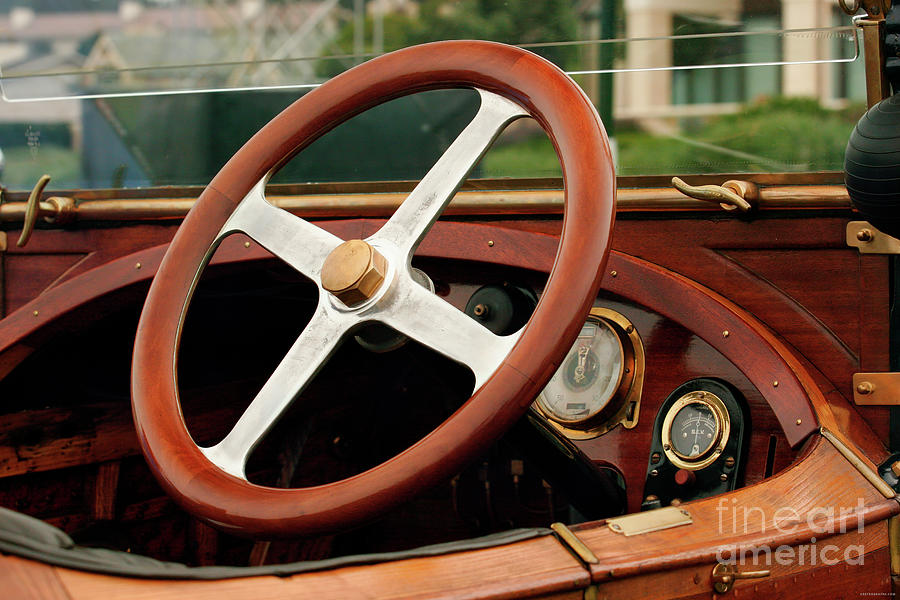 1915 Mercedes Skiff Dashboard #2 Photograph by Lucie Collins