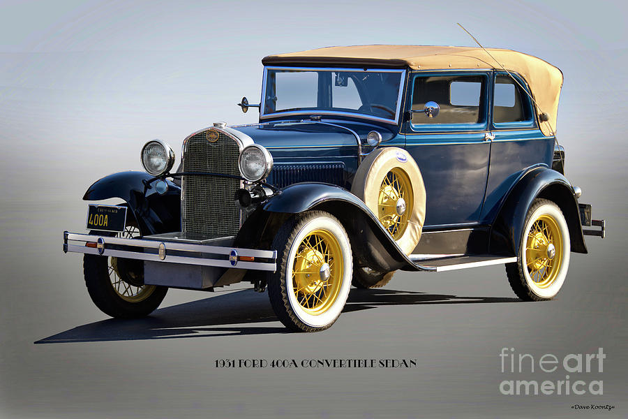 1931 Ford 400A Convertible Sedan Photograph by Dave Koontz - Fine Art ...