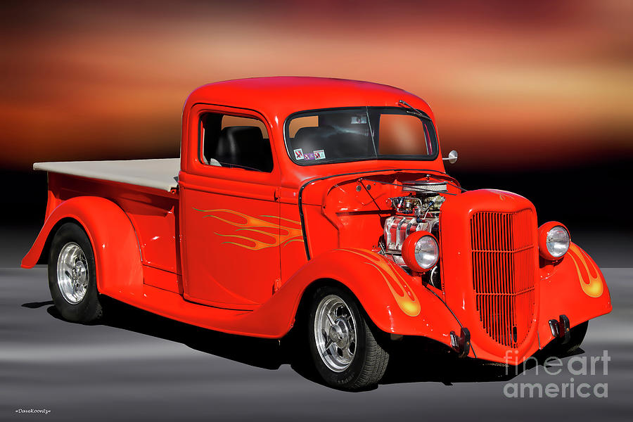 1935 Ford 'Hot Rod' Pickup Photograph by Dave Koontz - Pixels Merch