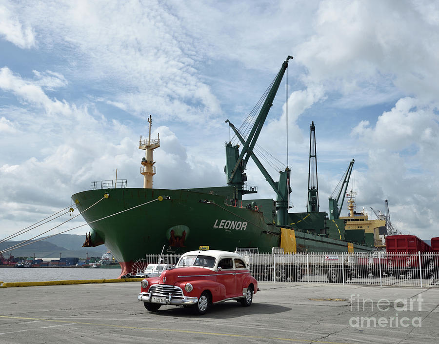 1946 Chevrolet At The Santiago de Cuba Shipyard. Photograph by Tom Wurl