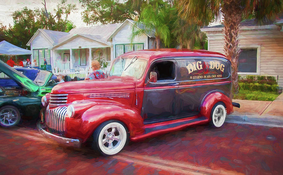 Transportation Photograph - 1946 Chevy Sedan Panel Delivery truck 202 by Rich Franco