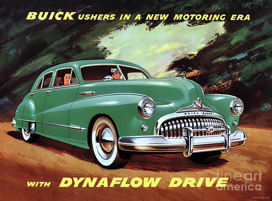 1950s Advertisement Buick Dynaflow Drive #2 Mixed Media by Retrographs