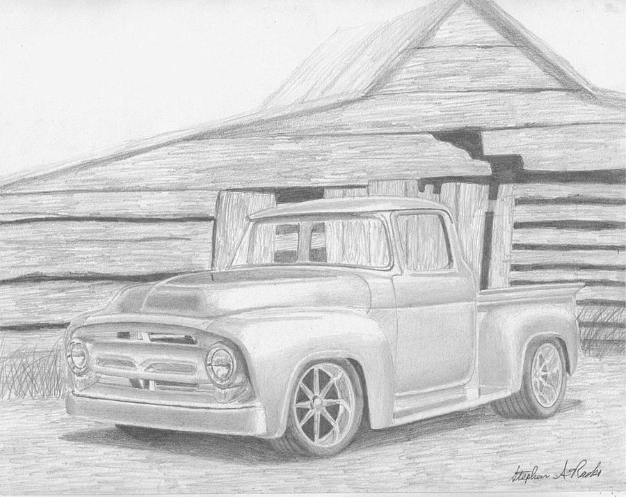001866-TRN-001_1940 Ford Truck-Clip-Art – SIN Customs - HotRodCarArt.com